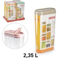 1 Pezzo Barattolo Recipiente da Cucina Totem in Plastica 2350 ml 3 Colori