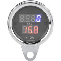 Jeffergarden Tachymètre 3 en 1 pour moto, compteur de vitesse, odographe, écran LCD, fer résistant aux UV, 12V