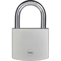 YALE Lucchetto marino in ottone cromato Y120DB/60/135/1 corpo 60mm, arco temprato al boro, testato alla corrosione, chiave piatta