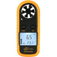 Anemometro digitale GM816, misuratore di velocità del vento, misuratore di portata d'aria portatile LCD, termometro