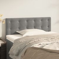 Vidaxl – Tête de lit gris clair 90x5x78/88 cm en velours – Hauteur réglable – Pieds en bois robustes – Excellent soutien pour lecture