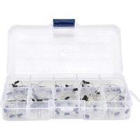 Assortiment de 100 diodes redresseuses 1N4001–1N5819, composants électroniques, fournitures industrielles