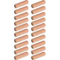 Cyclingcolors – Lot de 20 chevilles en bois hêtre 5 x 20 mm – Goujon rainuré pour fixation meuble – Usage professionnel – Colle non incluse