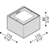 Plafoniera da Esterno 2 Led 752 Lumen 3000K Trend Up e Down IP66 Antracite Lombardo LL1080113