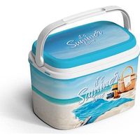 RÉFRIGÉRATEUR PASSIF PORTE-DOCUMENTS EN PLASTIQUE ANTI-RAYURES ITALIE FANTAISIE NATURE COFFRE 6 LITRES PLAGE CAMPING EXTÉRIEUR