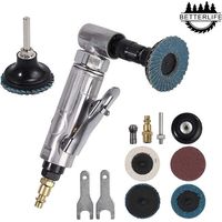 Smerigliatrice angolare pneumatica - Kit completo con dischi abrasivi - Per carrozzeria, lucidatura, sbavatura, ecc. (1/4 BSP 6,2 bar)
