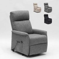 Le Roi Du Relax – Fauteuil relax électrique en tissu antibactérien – Releveur avec télécommande – Confort optimal – Dimensions 73x94x103 cm – Charge max 130 kg