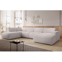 AX LIVING XXL Sofa U Form Didim Taupe 378cm breit modern & großzügig L
