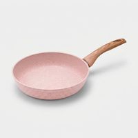 Stonerose Antihaft-Pfanne 24 cm aus Aluminium mit Granitoptik in Rosa