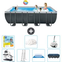 Piscine Intex Rectangulaire Ultra XTR Frame - 549 x 274 x 132 cm - Comprend des Accessoires CB51