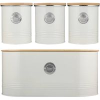 Typhoon Living 4 Piece Storage Set Tea, Coffee, Sugar & Bread Cream