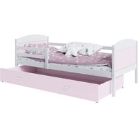 Lit Enfant Matys 90x190 tiroir Blanc - rose