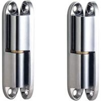 Charnières de porte, charnières de porte robustes, lot de 2 charnières de porte, charnières de porte robustes, charnières d'armoire en alliage de zinc, charnières de porte à visser, avec 8 vis, charni