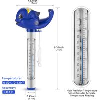 Thermomètre flottant avec cordon pour mesurer la température de l'eau des piscines, spas, jacuzzis et aquariums-AquaForge
