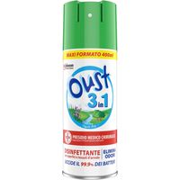 OUST 3 IN 1 SPRAY ELIMINA ODORI DISINFETTANTE DA 400 ML OPENAIR VERDE