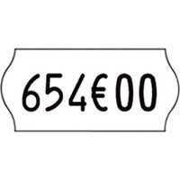 Etiquettes 26 x 12 mm blanches - Rouleau de 1500 - Lot de 12