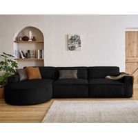 Spiaggia - links - 5 sitzplätze - aus cordstoff - schwarz