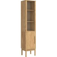 vidaXL Meuble de salle de bain haut FLORO Cire marron 35 x 30 x 160 cm