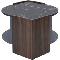 TABLE Design Moderne Artisanale Particle Board Noir