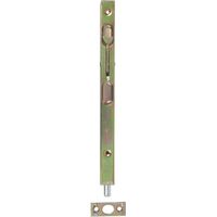 Jardinier Massard – Verrou à levier 16x250 mm acier zingué blanc – Gâche incluse – Pour portes battantes et fenêtres – Installation encastrée