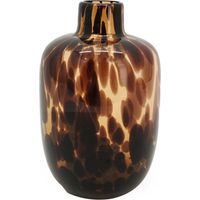 Vimin Box Vaso Bottiglione Maculato Vetro D 4 - 12 Cm H 18,5 Cm Marrone
