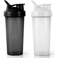 Shaker Protéiné de 600ml, 2PCS Shaker à protéines avec Mixing Balle, Bouteille shaker de protéines pour Boisson Protéinée