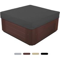 Couverture De Spa Thermique Universelle, Résistante Aux Uv Et Durable 210d Oxford Spa Couverture Carrée Pour Mobilier D'extérieur Piscines,Noir,228 X 228 X 30cm