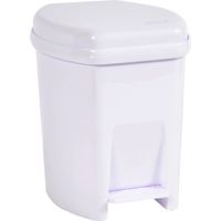 Cubo de basura de plástico de 6 L blanco
