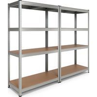 Euro Vanadium – Étagère métallique modulable 160 x 160 cm – Charge maximale 640 kg – 8 plateaux en acier galvanisé – Montage rapide avec clips