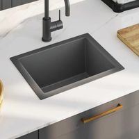 Vidaxl – Évier de cuisine 2 bacs en acier inoxydable fait main – Finition satinée – Insonorisé avec coussinets – Écoulement rapide cadre en X