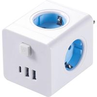 UlisemConvertisseur de Prise Prise pour Téléphone Adaptateur USB avec Protection Contre Les Surcharges Prise Portable pour Voyage Ordinateur Portable Téléphone