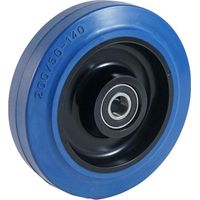 Roue caoutchouc EASYROLL® BLEU 125 x 36 alésage 12 longueur de moyeu 40 mm roulement à billes