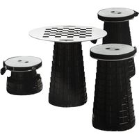 PACK MINI MAX 4 tabourets + 1 plateau pour camping-car, van, fourgon