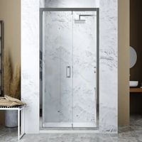 Porta doccia a libro Loira Silqua by Mobo trasparente spess. h 195 x 96/100 cm - spazio ingresso 69 cm