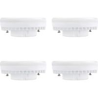 Ampoule GX53 LED 9W, Blanc Froid 6000K, 120°, Équivalent Lampe CFL GX53 15W-18W, 900LM, Non-dimmable, Spot LED Encastrable pour Meuble Cuisine/Plafond/Armoire, lot de 4