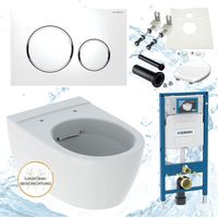 Geberit Vorwandelement Sigma iCon WC spülrandlos Komplettset Sigma20 weiß