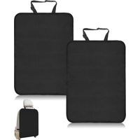 Car Seat Kick Mats, 2 Pcs Kick Mats Back Seat Protector, Anti-Dirty Car Back Seats Waterproof Backs Seats Protector with Adjustable Straps for Vehicles To Protect From Dirt(49 70CM)