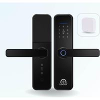 Pack serrure connectée LOCKY-2 biométrique, code, badge et bluetooth + Passerelle WIFI