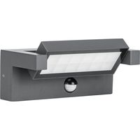 Aplique de pared exterior con sensor de movimiento, móvil, LED, 21W, gris oscuro, IP65, SU-MA RN20-KPIR