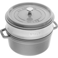 Garnek żeliwny okrągły z wkładem staub la cocotte 40508-819-0 - 3.8 ltr. grafitowy