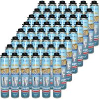 DSTOCK60 - 48 mousses polyuréthane expansives 750 Ml - Isole. colle et rebouche - Mousse pistolable - Extérieur et intérieur