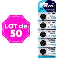 50 Piles Bouton CR2016 3V 75mAh Lithium Kodak
