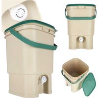 Kitchen Compost Bin 15L with Lid and Drain Spigot