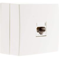 Prise téléphone RJ45 en saillie - blanc - Bel'Vue - Zenitech