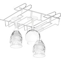 Relaxdays Soporte copas colgante, Cuelga copas vino, Sujeta copas, Colgador copas, Rieles