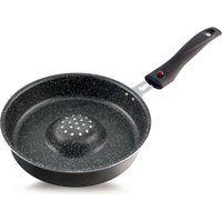 Padella Multiuso Multicooker 26 Cm Cottura Dietetica Ecostone Rivestimento In Pietra Silex Nero