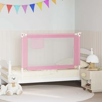 Barrière de lit pour enfant, rose, 120 x 25 cm, en tissu