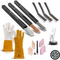 STAHLWERK WIG Set WP-26-Zubehör Halter Handschuhe Bürsten 3 x WIG Schweißstäbe