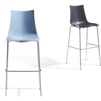 2 Tabourets de bar design - ZEBRA TECHNOPOLYMER 80cm - lot de 2