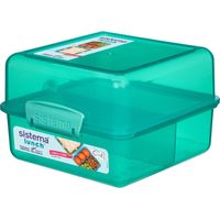 Sistema, contenitore per pranzo, plastica, Blue/Green, 14.5 x 15 x 9.5 cm